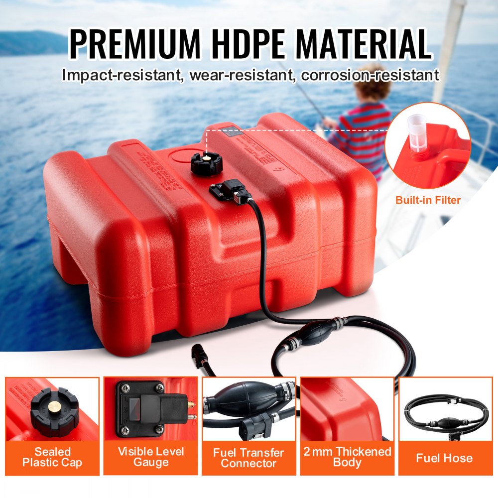 LD-YG-P55 - 14.53-Gallon Portable Marine Fuel Tank with Built-in Handles