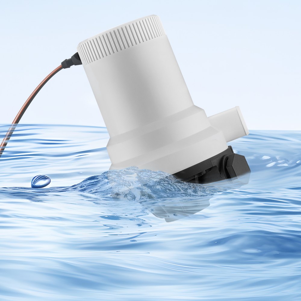 NMBP1-G1600-01A - 12V Submersible Livewell Pump, 1600 GPH Flow Rate