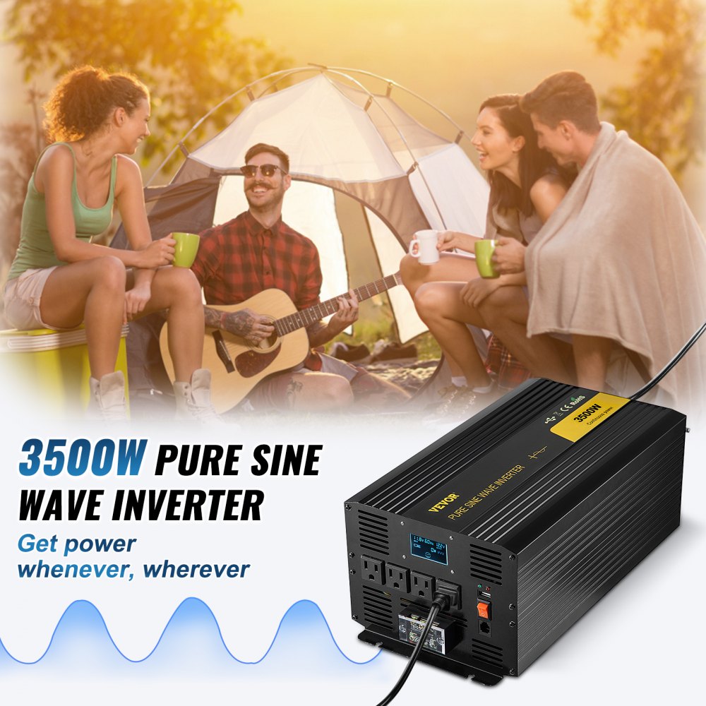 GYS-3500W - 3500W Pure Sine Wave Inverter with LCD & Remote Control
