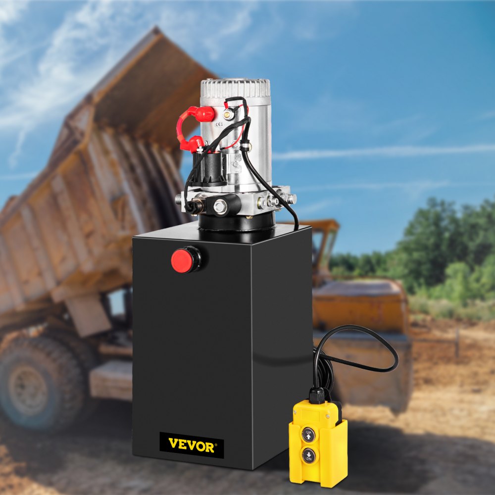 010429535100 - 12V Hydraulic Power Unit with 15-Quart Reservoir & Remote Control