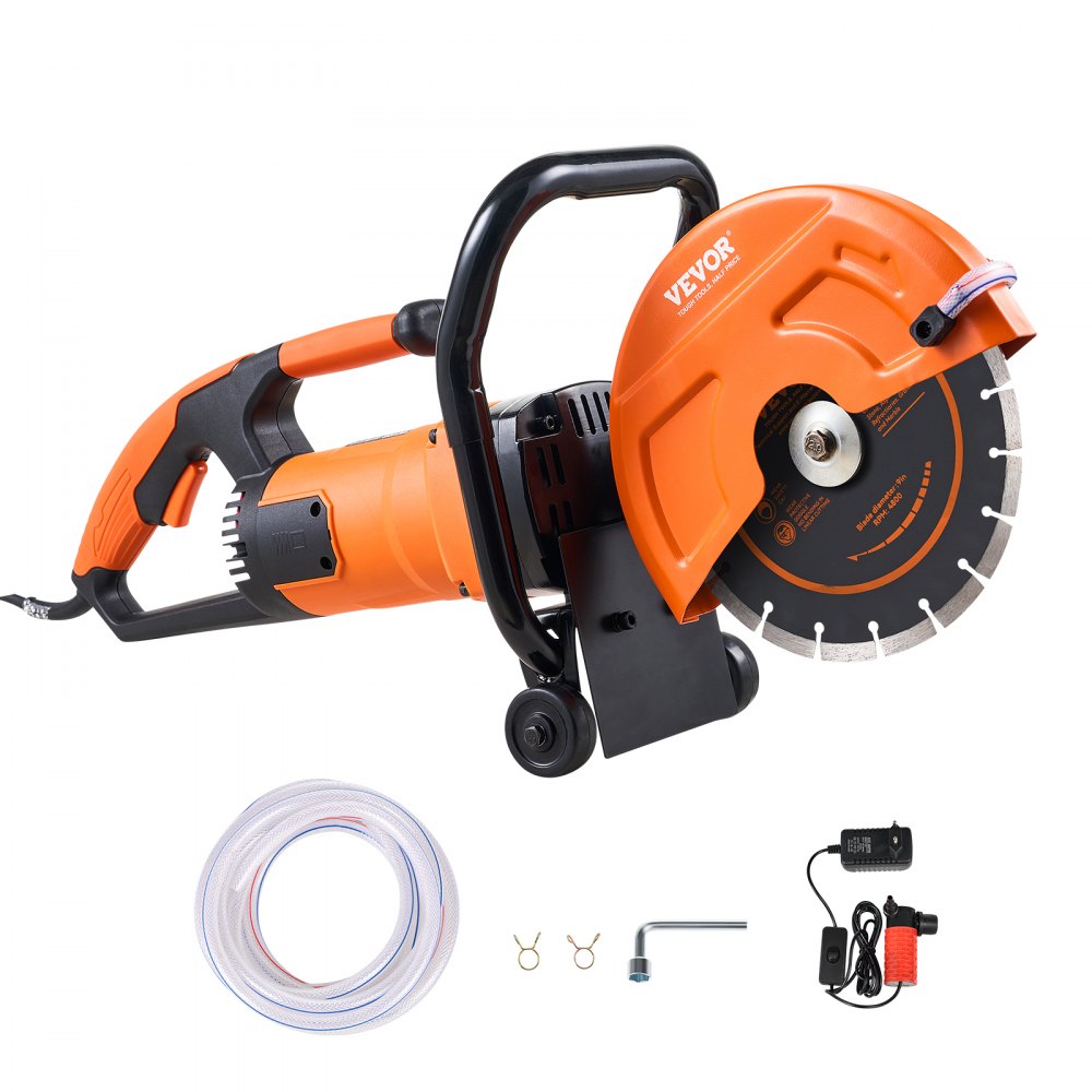 DC235 - 9" VEVOR Electric Concrete Saw with 1800W Power and 3.5" Cutting Depth