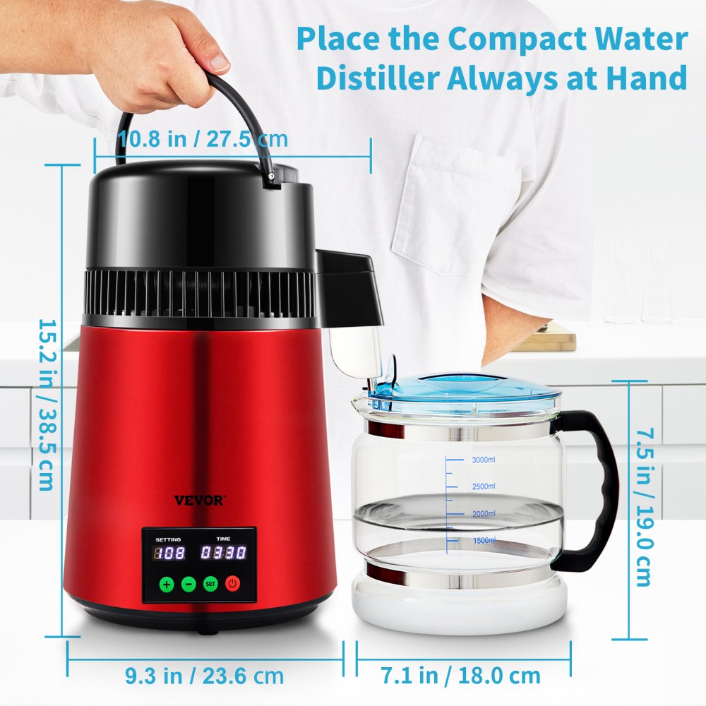 YMK40208 - 1.1 Gal Compact Water Distiller with Digital Control