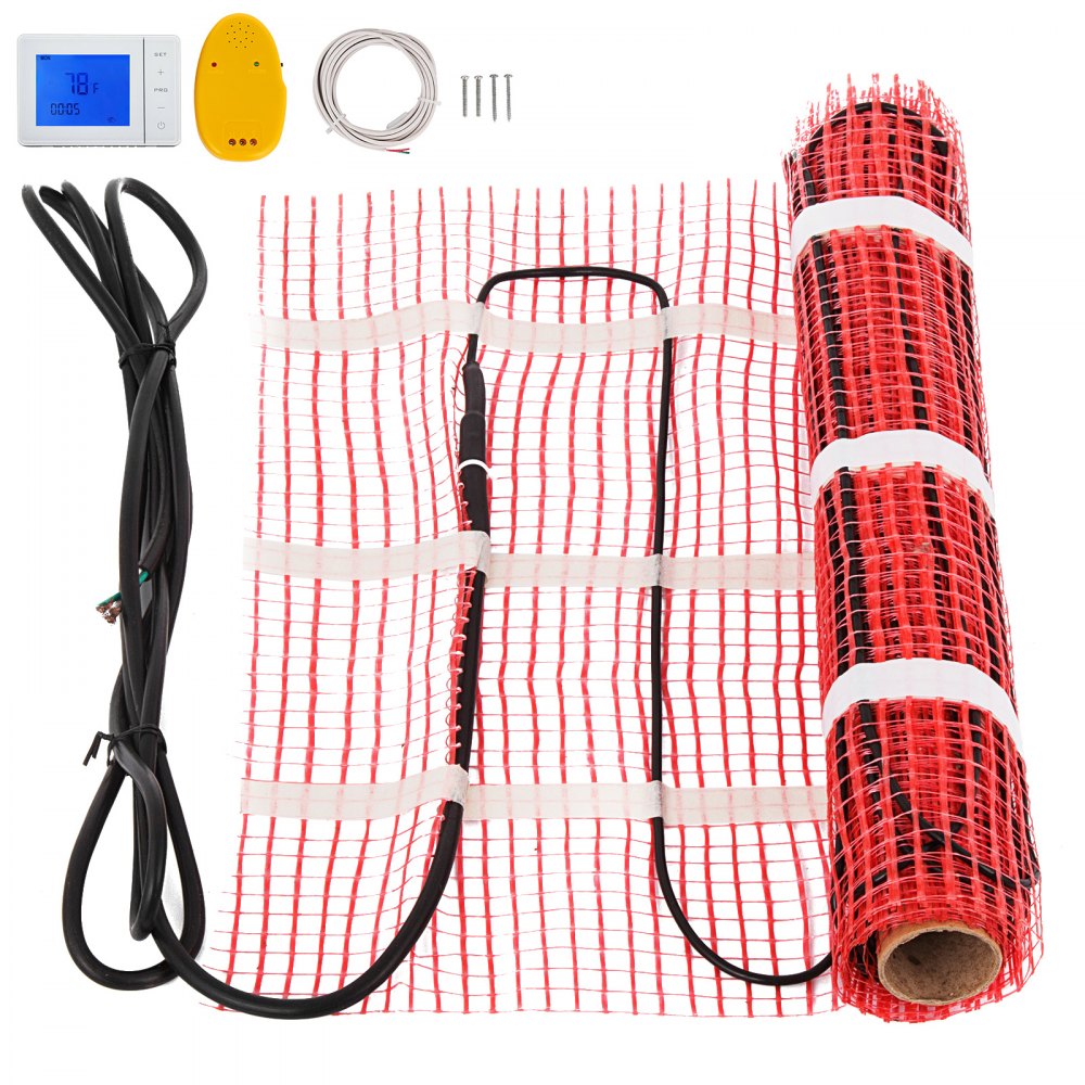 010391685233 - VEVOR 90 Sqft Self-Adhesive Electric Floor Heating Mat