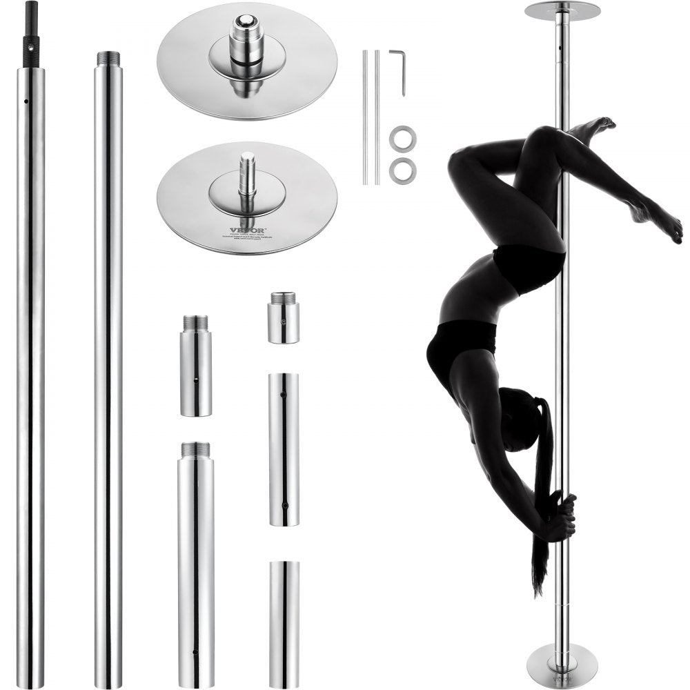 HM-P602 - 45mm Stainless Steel Dancing Pole, 88-118in Height, 200kg Capacity