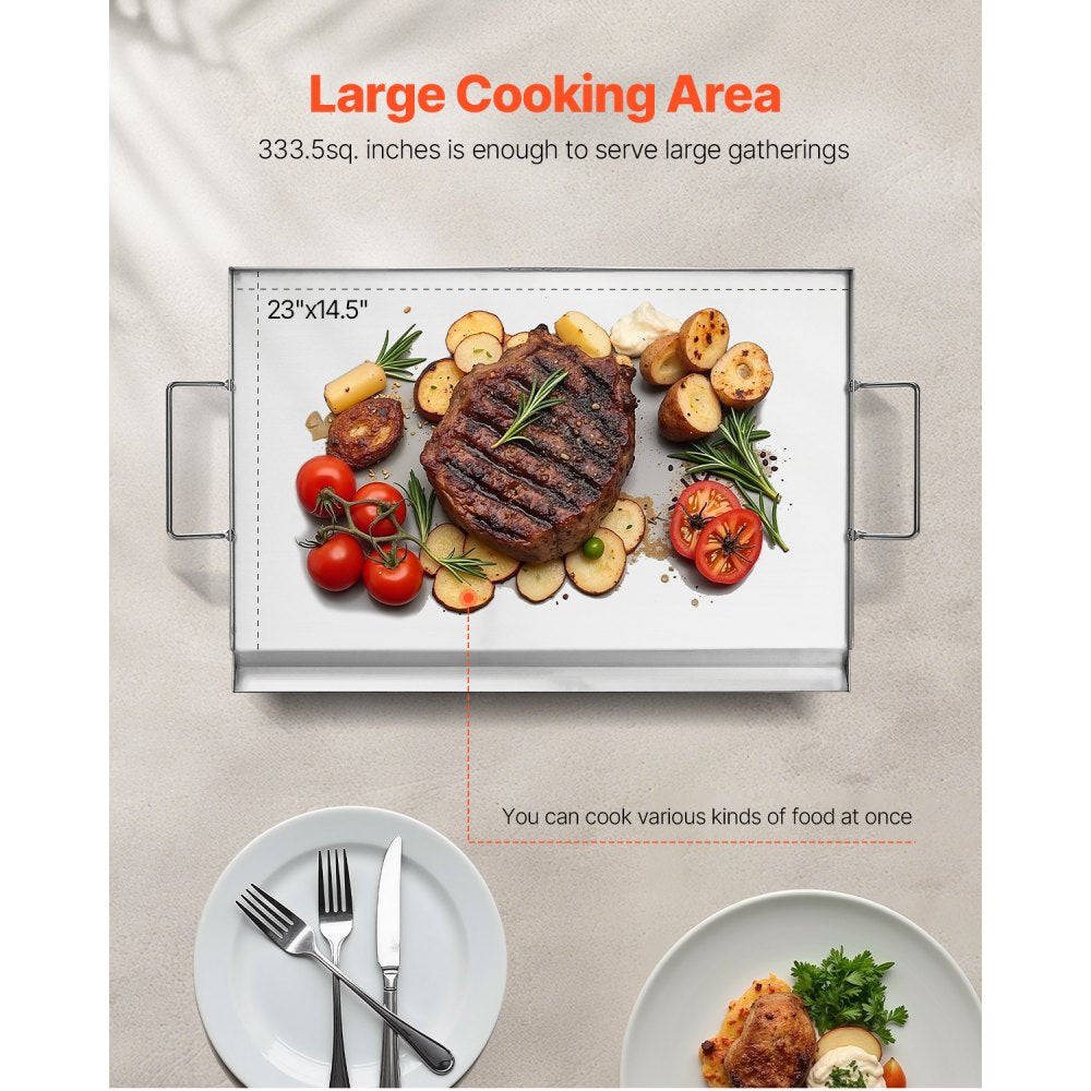 HH-SP003 - Spacious Flat Griddle for Universal Cooking & Easy Cleanup