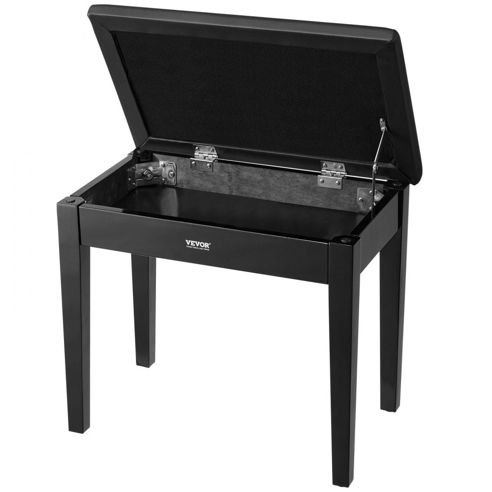 SUE-4 - 13.78" Wooden Piano Bench with Storage & Anti-Slip Design