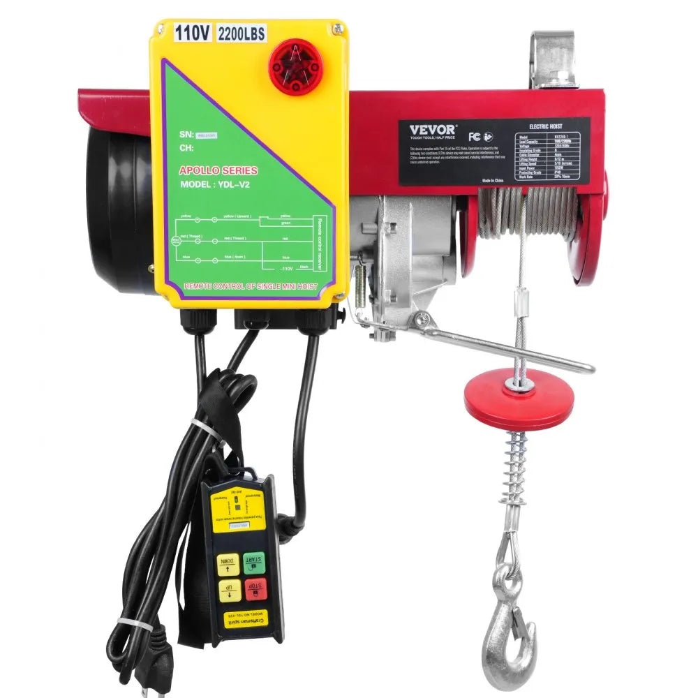 010751256234 - 2200 lbs Wireless Electric Hoist with 40ft Lift Height