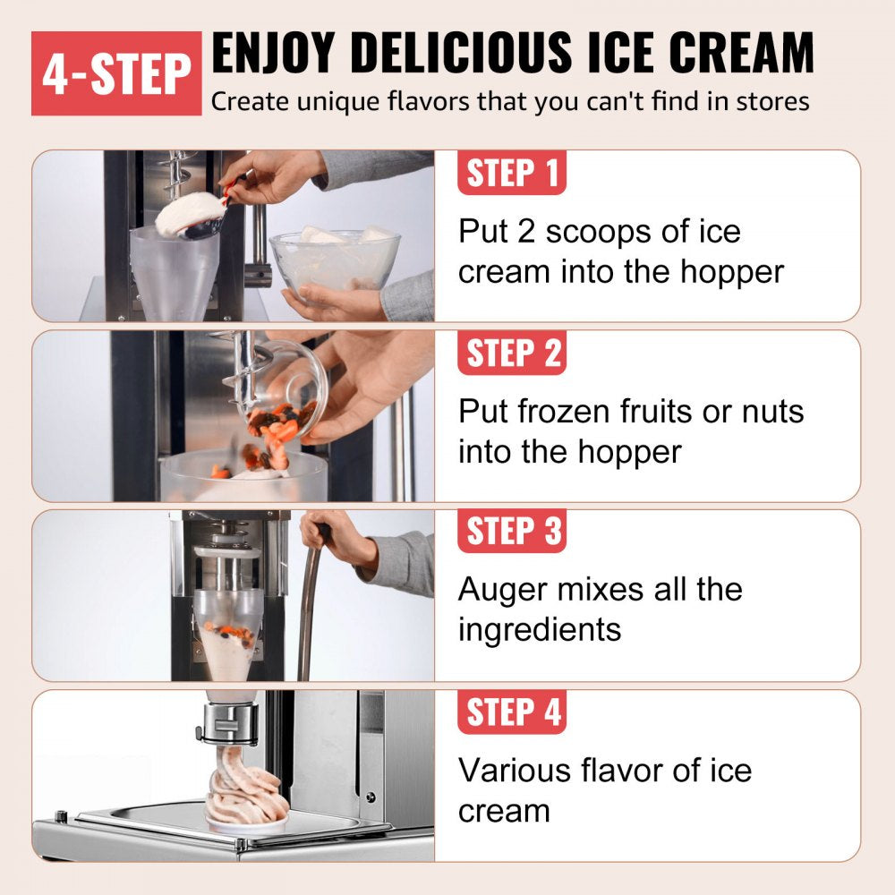 BJB7150T - Stainless Steel Ice Cream Machine with 0.8 Gal Hopper