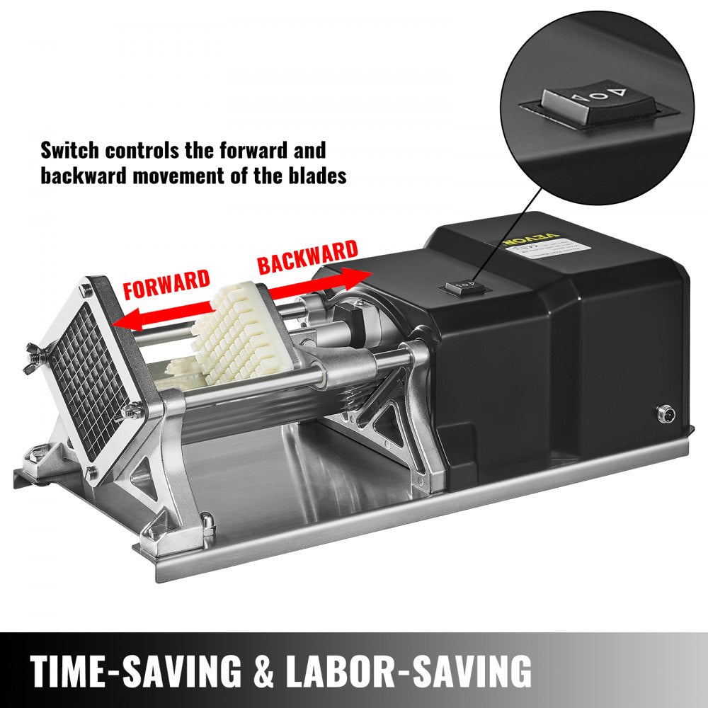 010734258215 - Electric Potato Cutter with 4 Blades, Safe & Easy Operation