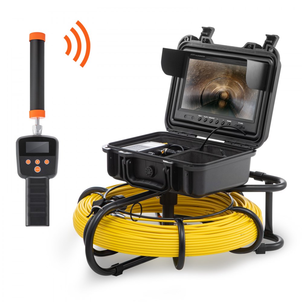 010761226353 - 9" LCD Sewer Camera with 300ft Waterproof Cable