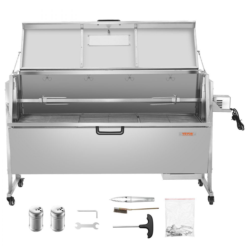 JY-MY-KYLQG-56-120 - 286lbs Rotisserie Grill for BBQ, Stainless Steel Design