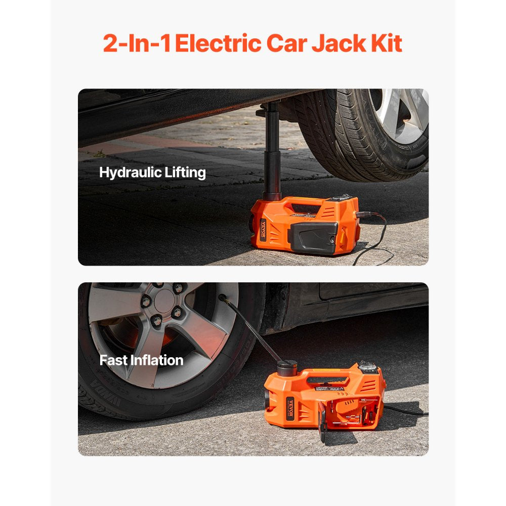 DSJA380+ - 5 Ton Electric Car Jack with Inflator & LED Light