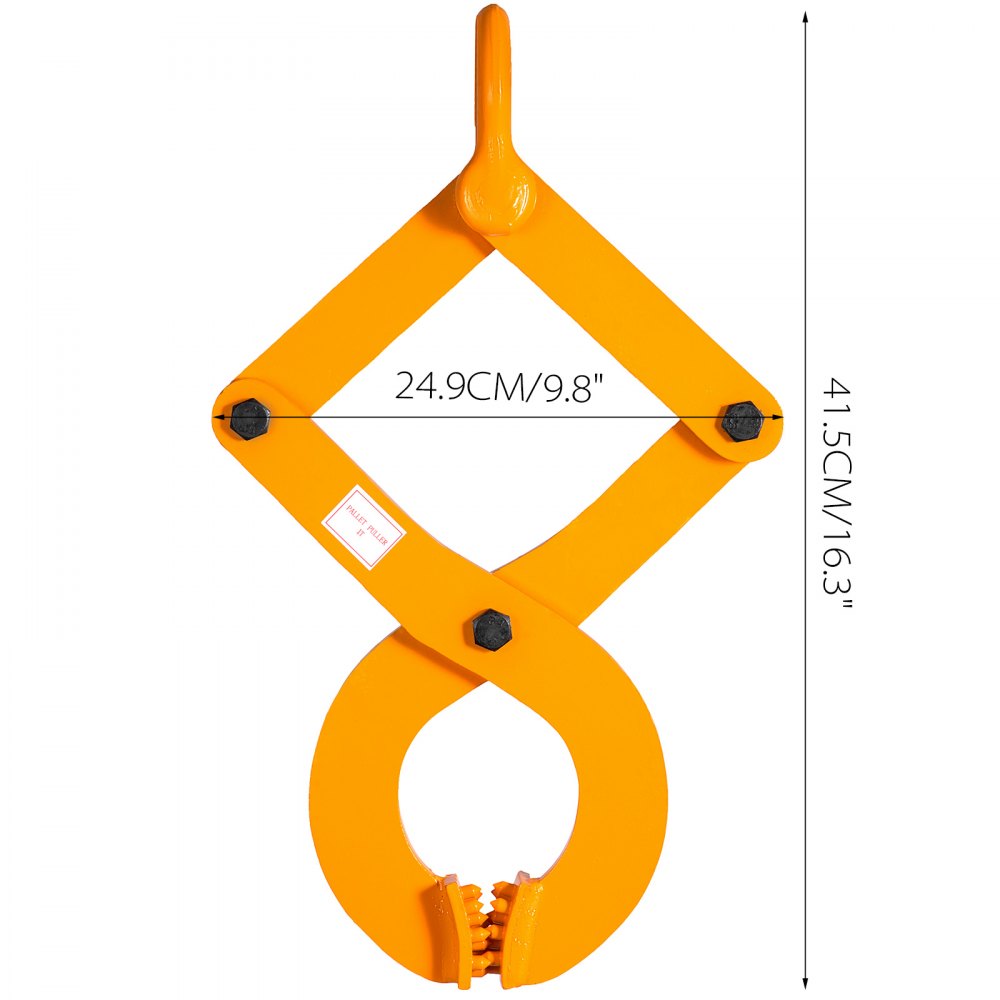 010382492573 - 4" Wide Steel Pallet Puller with 2205 LBS Capacity