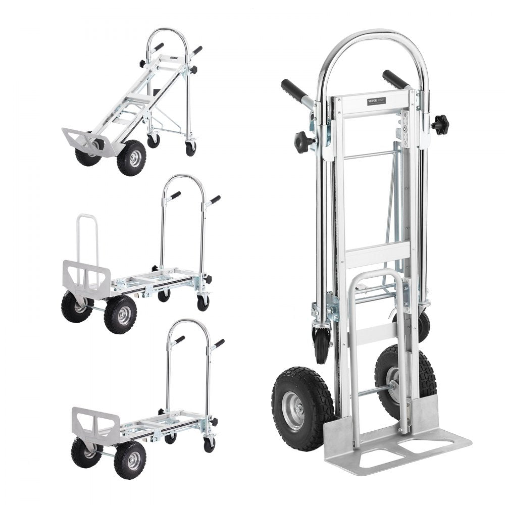 2143B - Durable Aluminum Folding Hand Truck, 800 lbs Capacity, Versatile Design