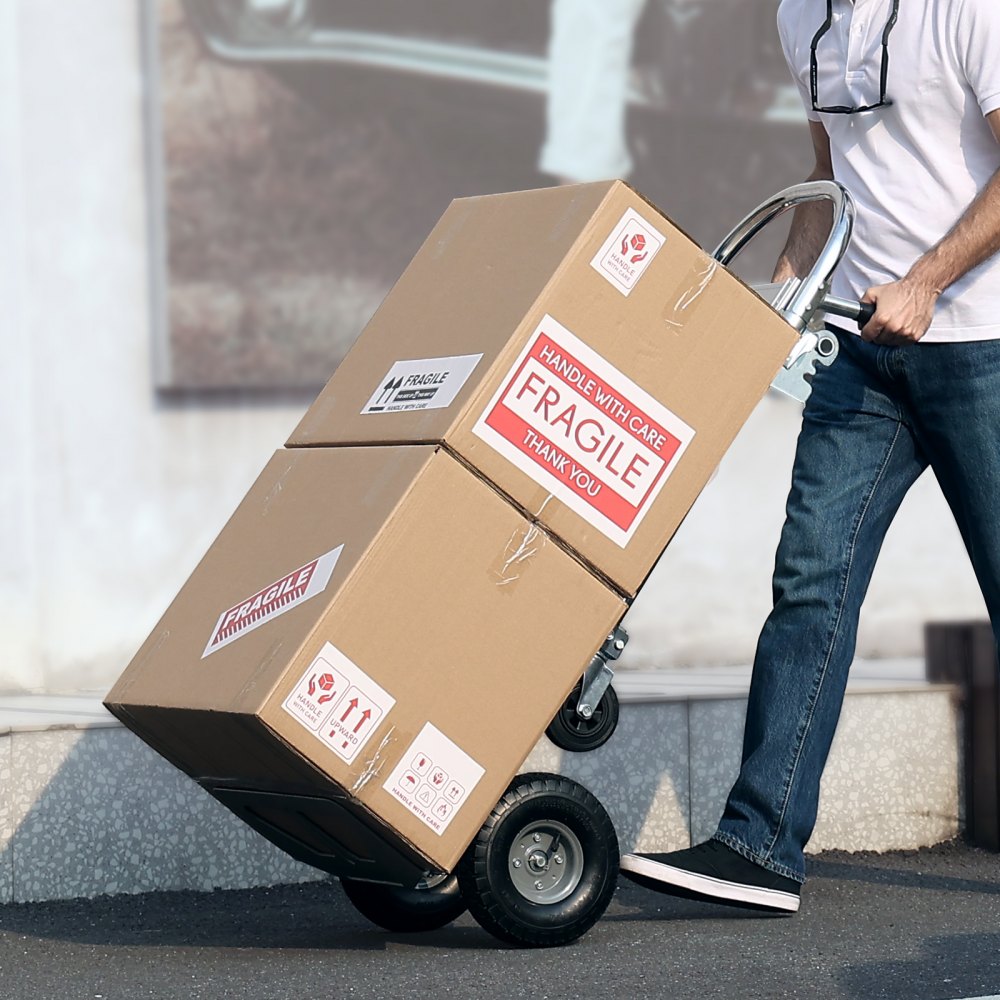 FHT250A - Heavy-Duty 2-in-1 Aluminum Hand Truck, 800 lbs Capacity