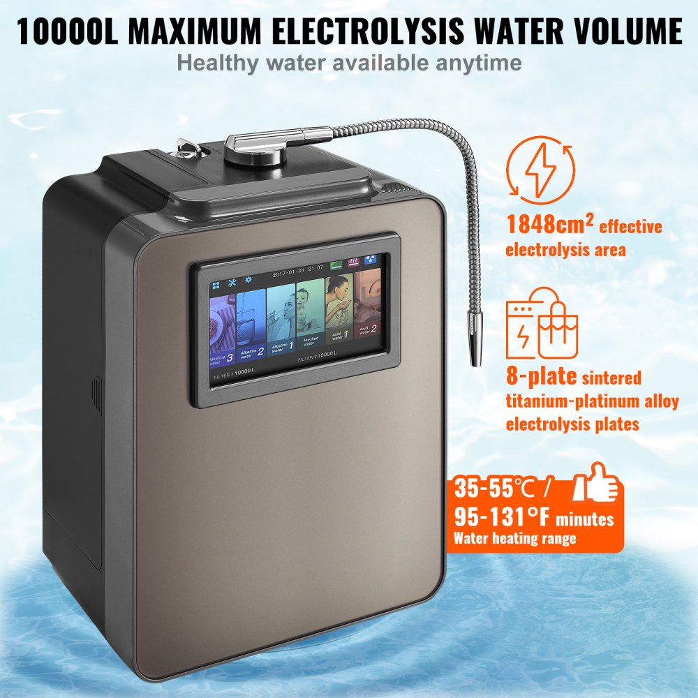 EHM-959 - Versatile Alkaline Water Ionizer with pH Range 2.5 to 11.2