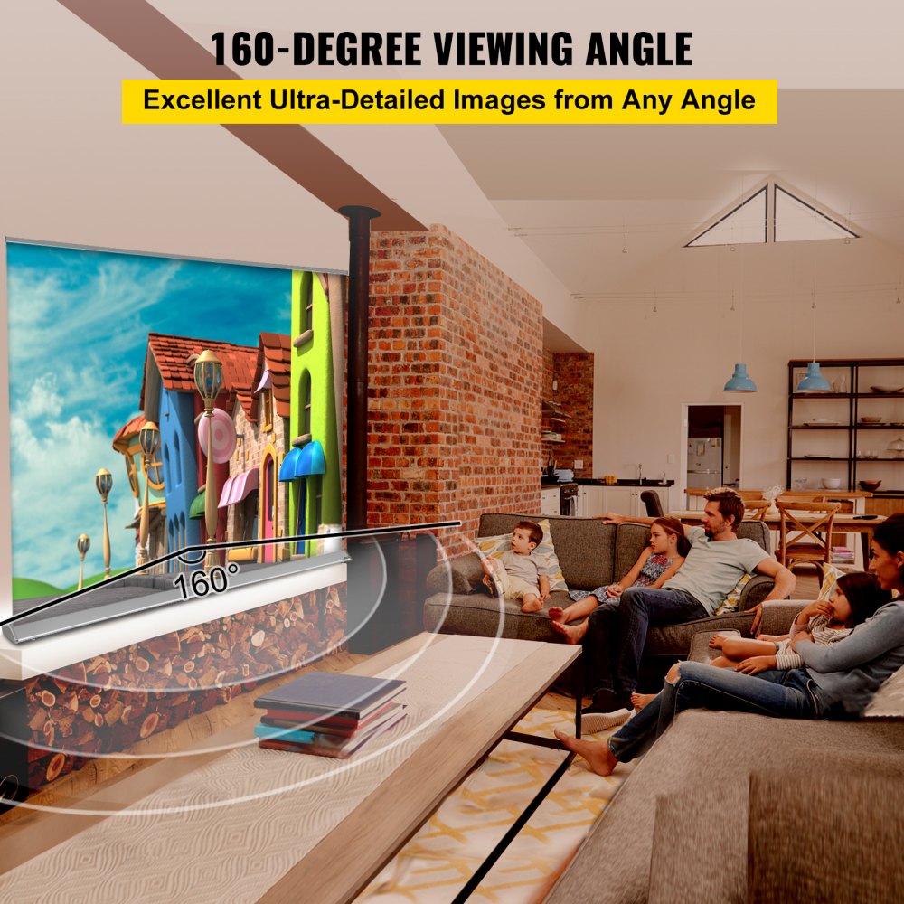 DM-SR17-120 - Portable 120" VEVOR Projector Screen with 16:9 Aspect Ratio