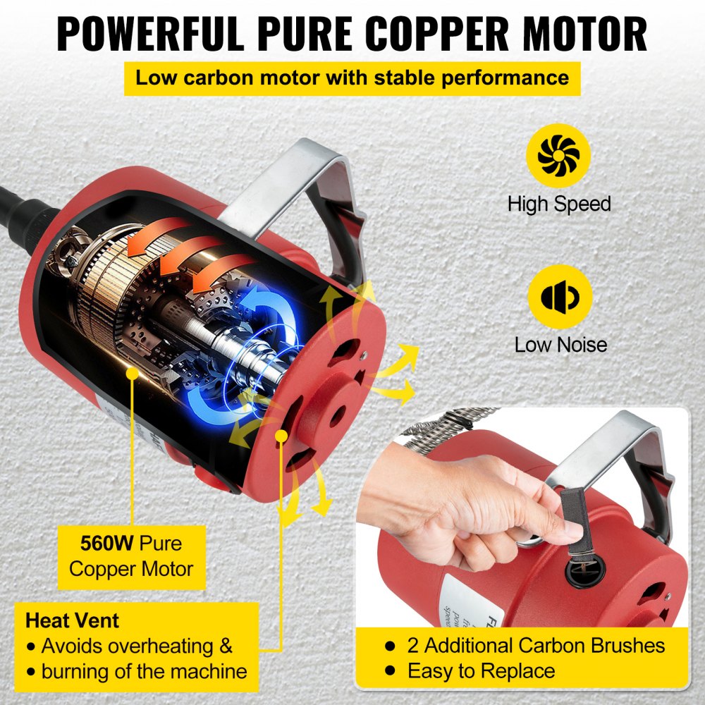 560W Flex Shaft Grinder - Versatile Tool for Grinding, Polishing & Sanding