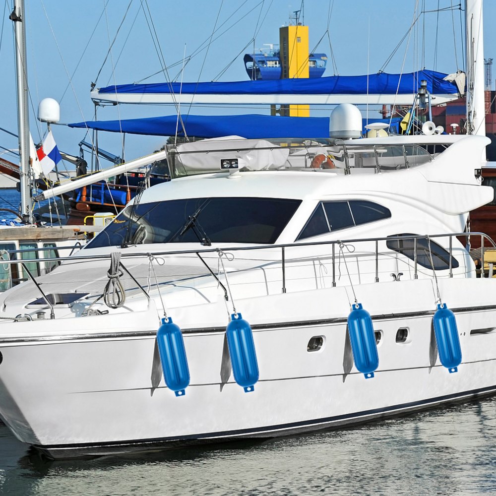 8.5" x 27" Boat Fender - Set of 4 with Pump for Optimal Protection