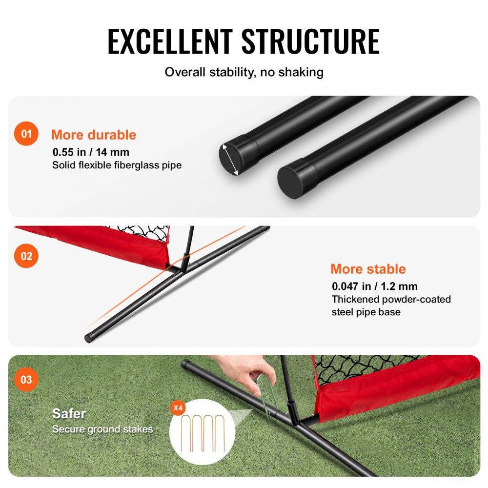 SSPDYBQ004 - 12x9 ft VEVOR Sports Backstop Net for Safe Practice