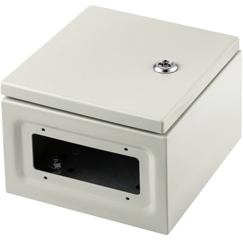 SPT - IP66 NEMA Steel Enclosure 8"x8"x6" with Lock and Backplate