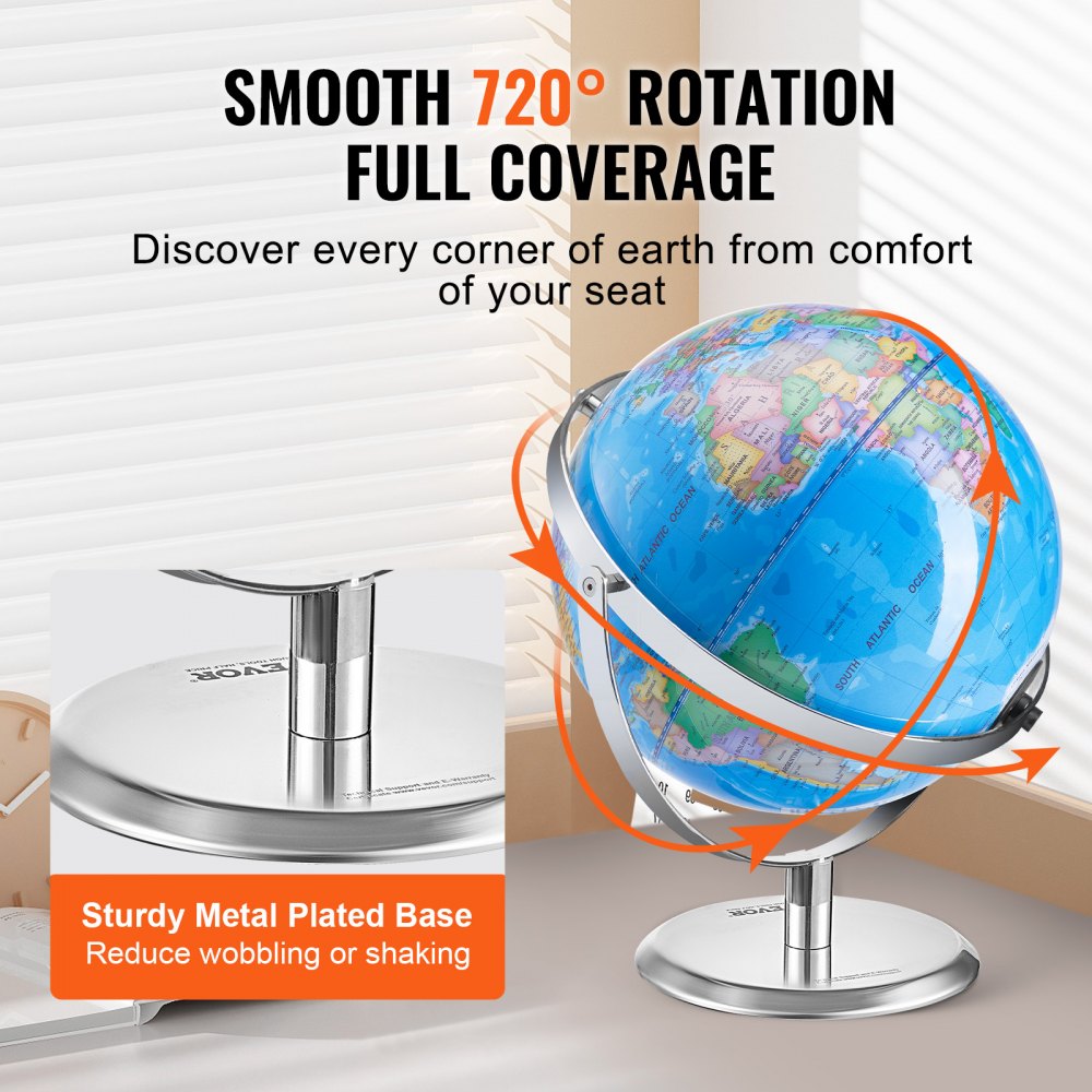 SKU2 - Interactive 9" Talking Globe for Kids' Educational Fun