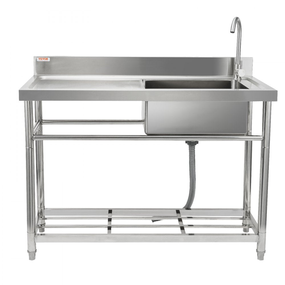 S3-2 - 8.7" Deep Stainless Steel Utility Sink with Adjustable Legs