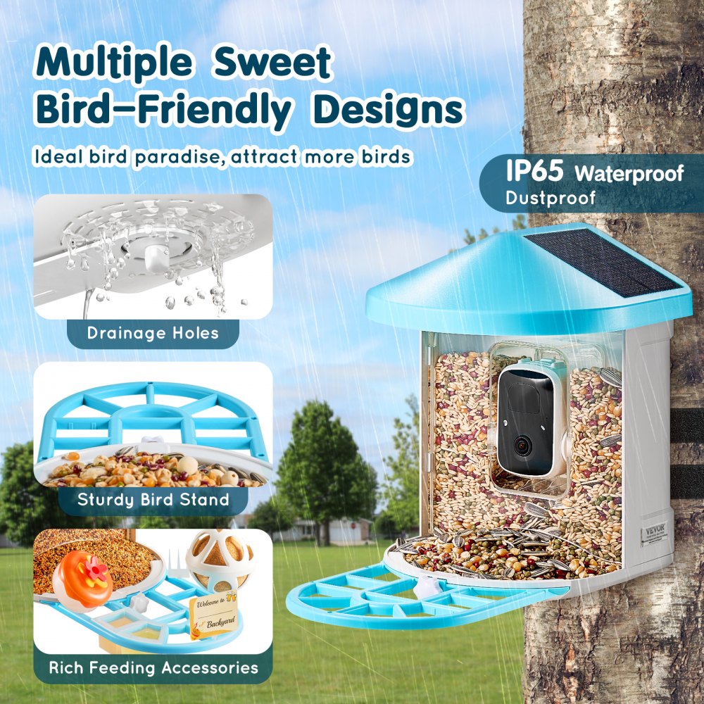 FB-A04 - 2L Smart Bird Feeder with 2K HD Camera & AI Features