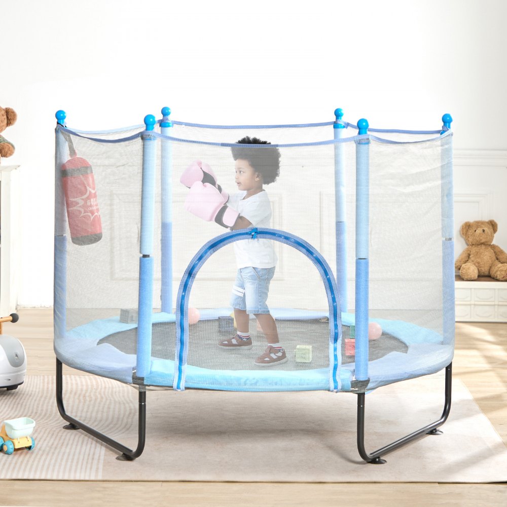 TX-B7110-60in - 60" Kids Trampoline with Safety Net & Fun Accessories