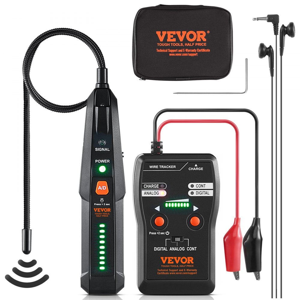 EM2425 - VEVOR Cable Locator: 3280ft Range, Lightweight & Durable Design