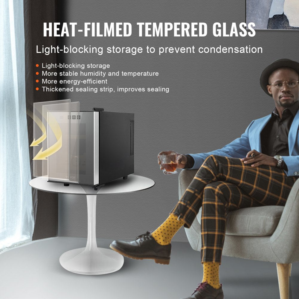 JC-16CPHFW - 16L Electric Cigar Humidor with Cooling & Cedar Shelves