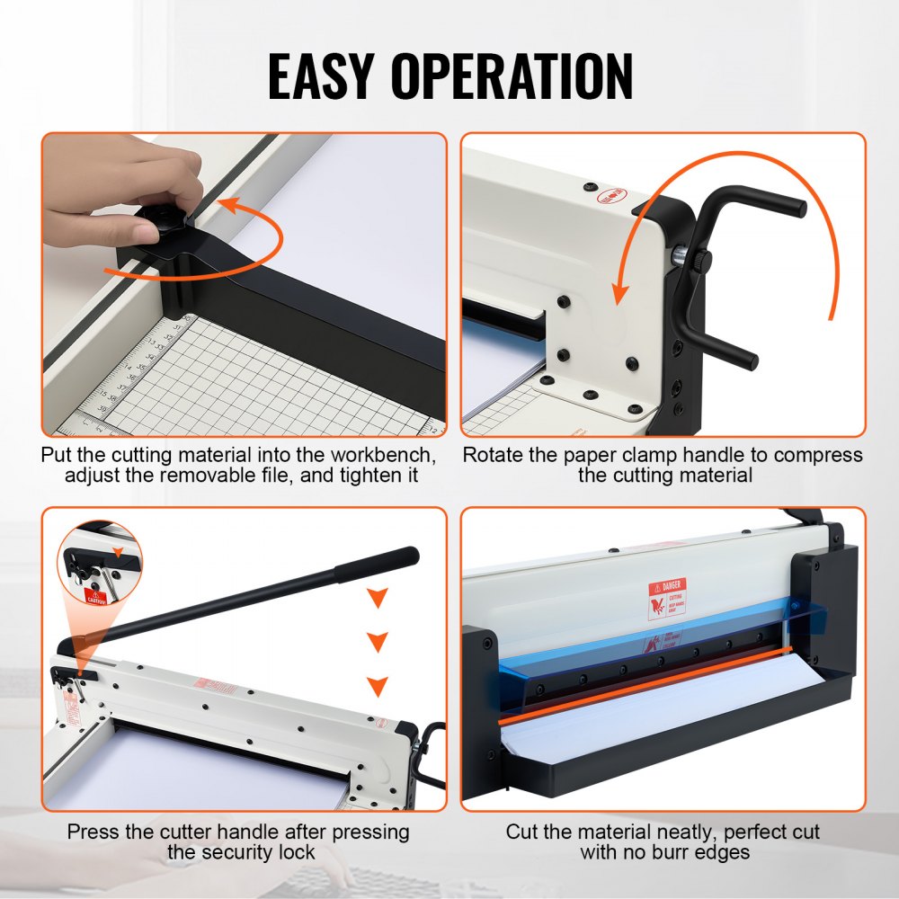 STC430 - Industrial Paper Cutter for 400 Sheets with Safety Features