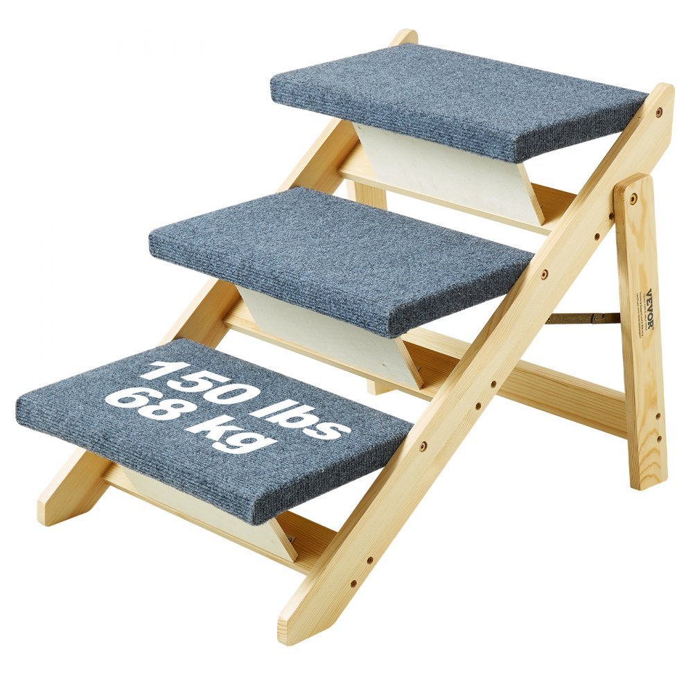 ZD-19-03 - 2-in-1 Wooden Pet Stairs & Ramp for Easy Access