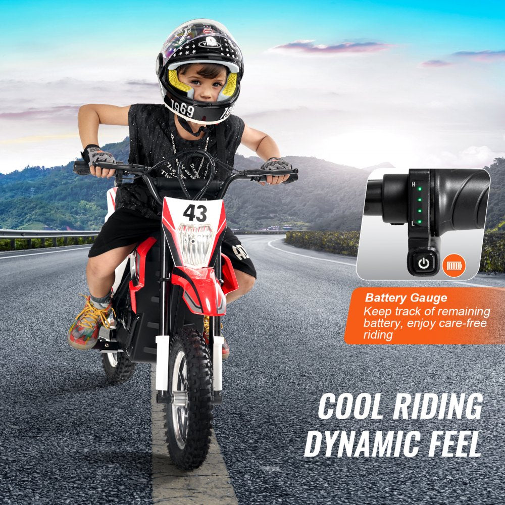 BDM-0938-B - 36V Kids Electric Motorcycle with Non-Slip Tires and Brake System