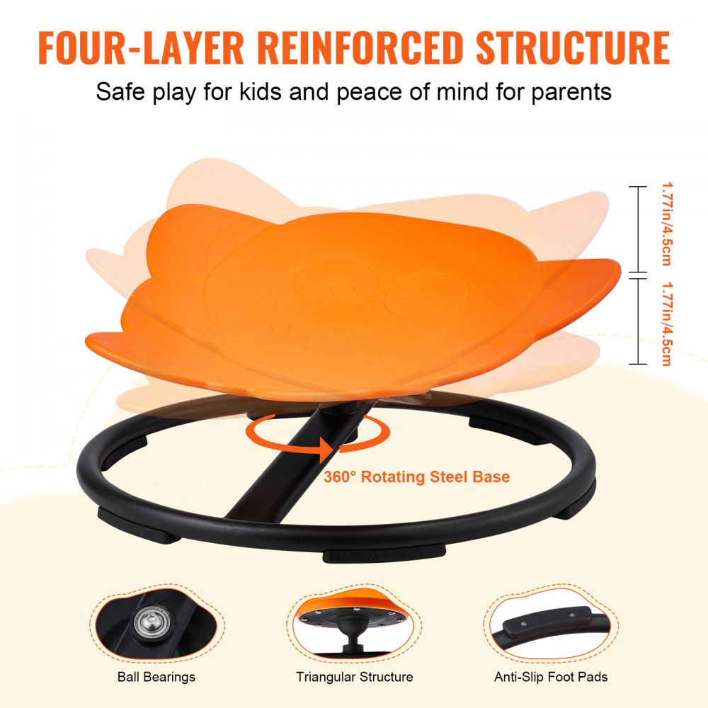 LY-8303 - 20.5in Kids Swivel Chair for Coordination and Balance