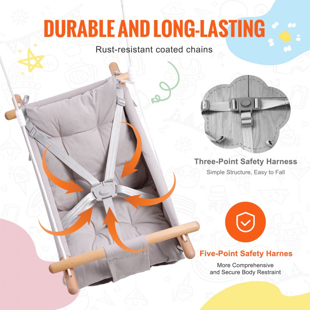TL18B-07D - Versatile Canvas Hammock Swing for Babies and Toddlers
