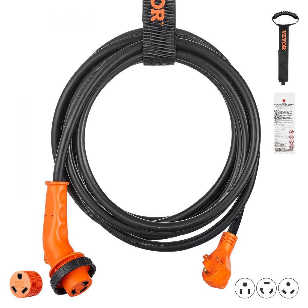 RVX-30A25FT - 25ft ETL Certified Waterproof RV Power Cord with Copper Wire