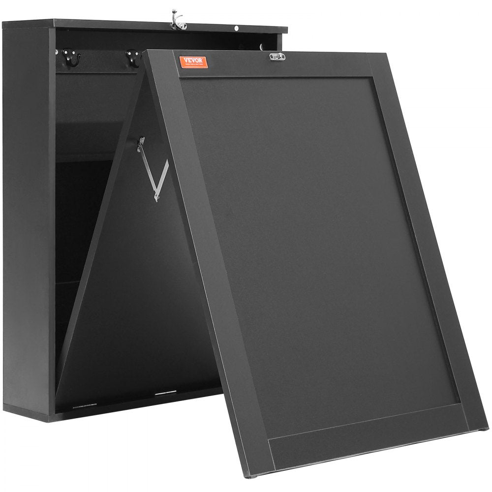 HZCD003 - Foldable Wall Desk, 23.62"x6.5", Space-Saving with Blackboard Feature