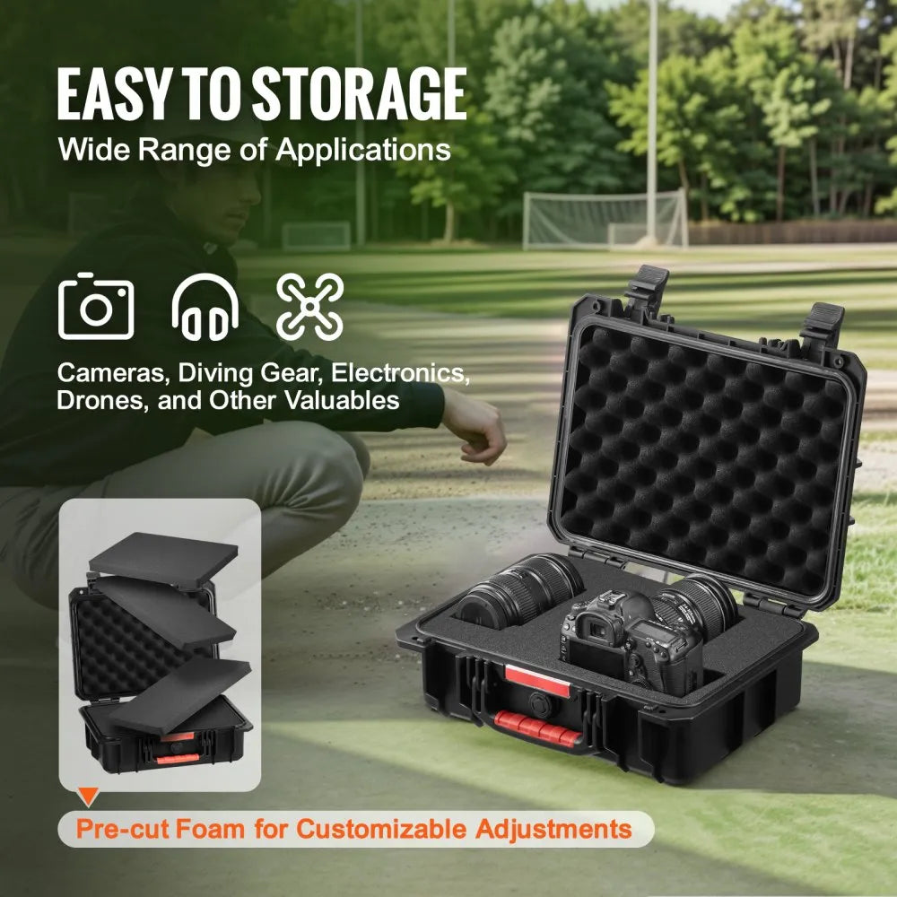 342413 - Waterproof Hard Case with Foam Lining & Padlock Hole