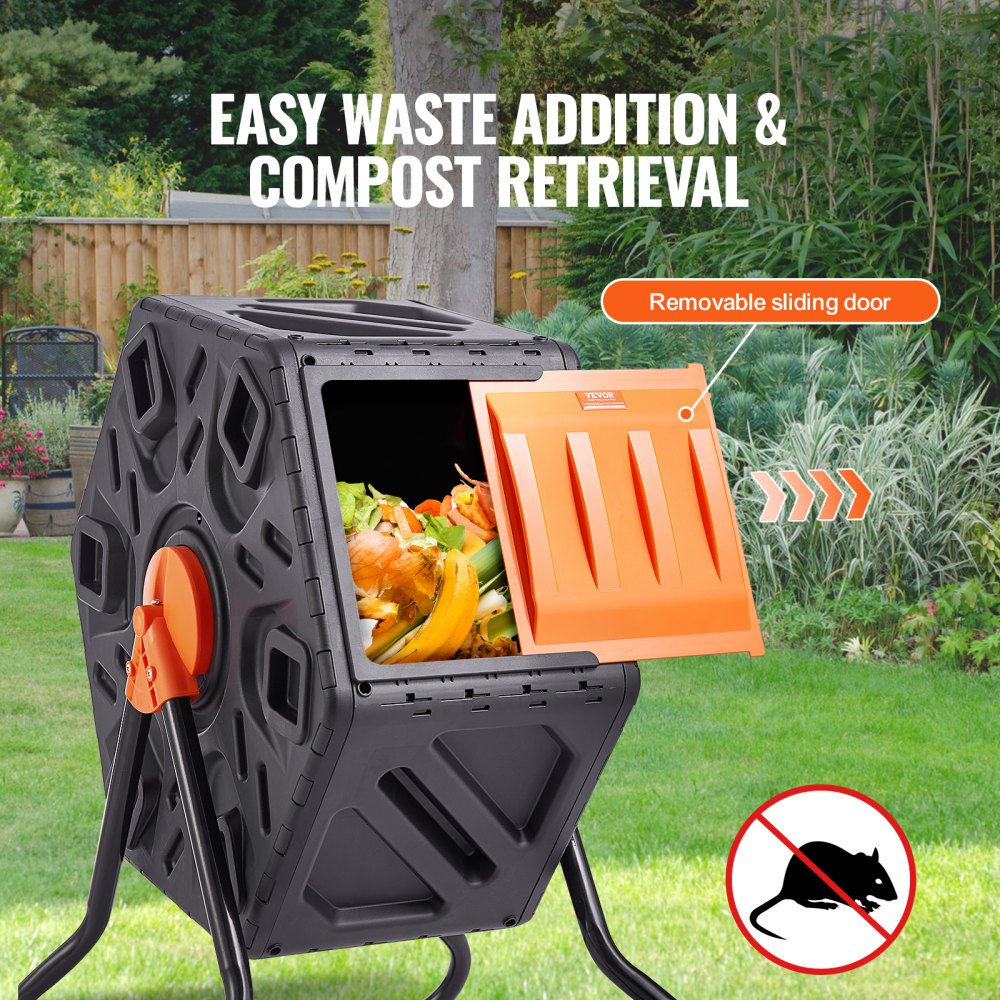XDB-436B1 - Compact 18.5-Gal Compost Bin for Efficient Urban Gardening