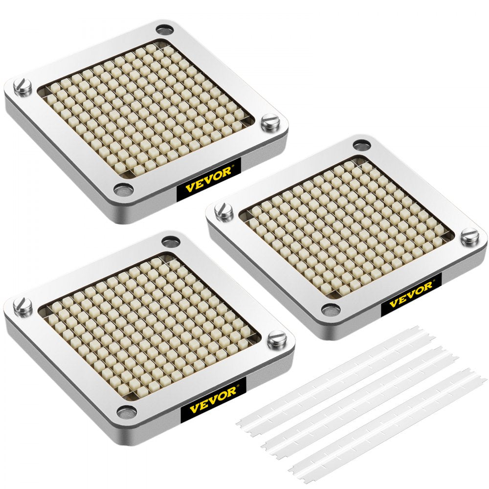 1/4 - Durable Aluminum Chopper Blade Set with 6 Extra Stainless Steel Knives