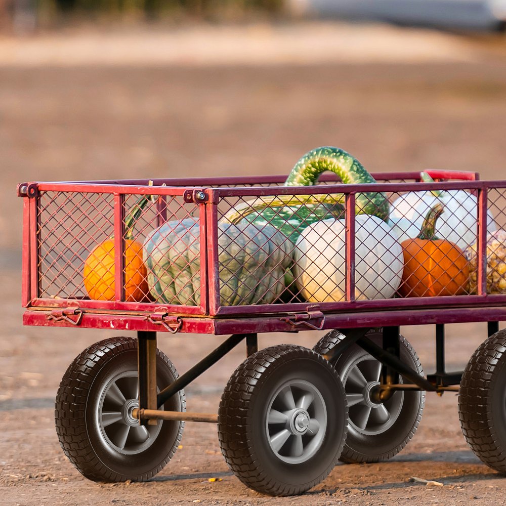 CJPU0079 - 10" Solid PU Run-Flat Tires for Heavy Loads, No Flats