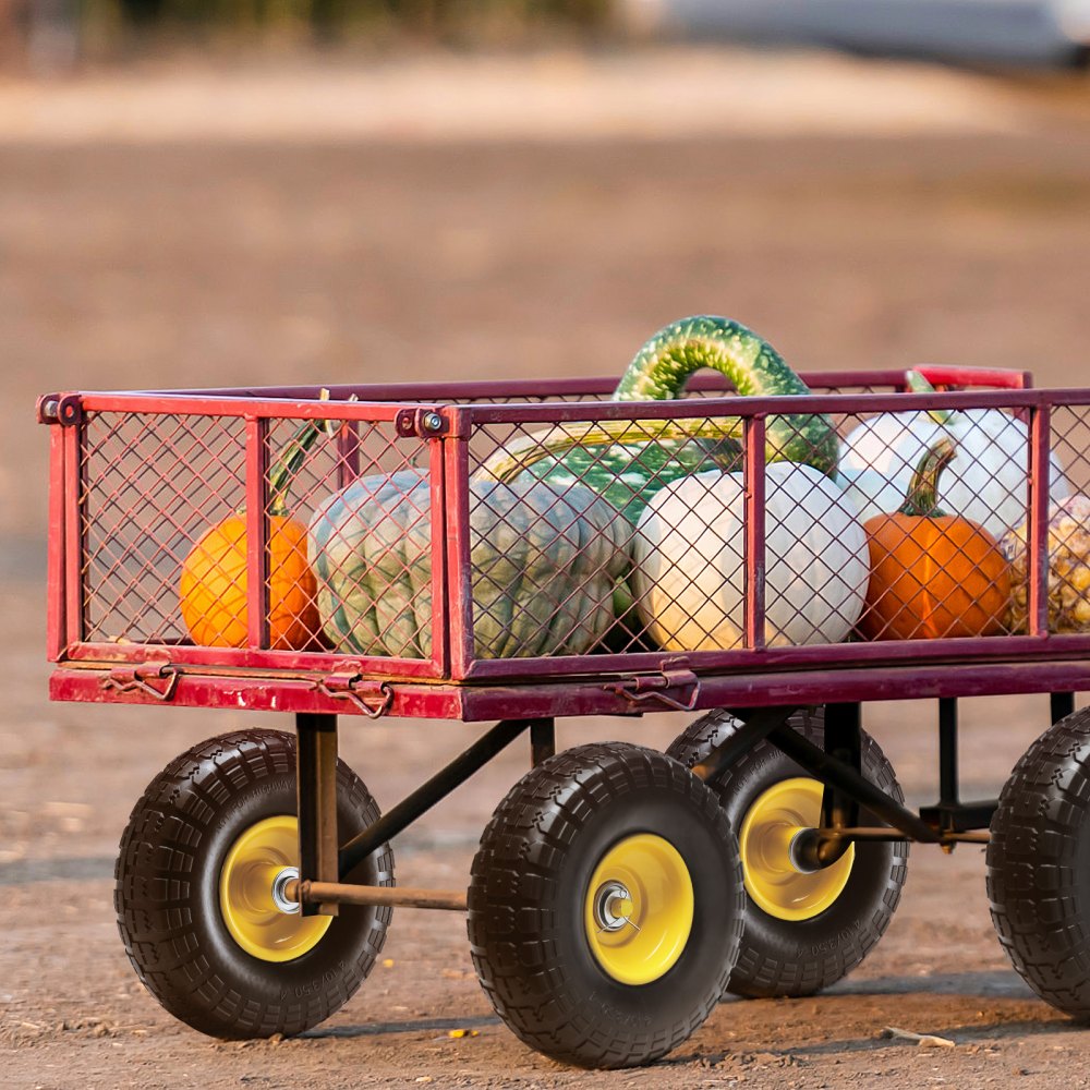 CJPU0080 - Heavy-Duty 10" Solid PU Flat-Free Tires, 400 lbs Load Capacity