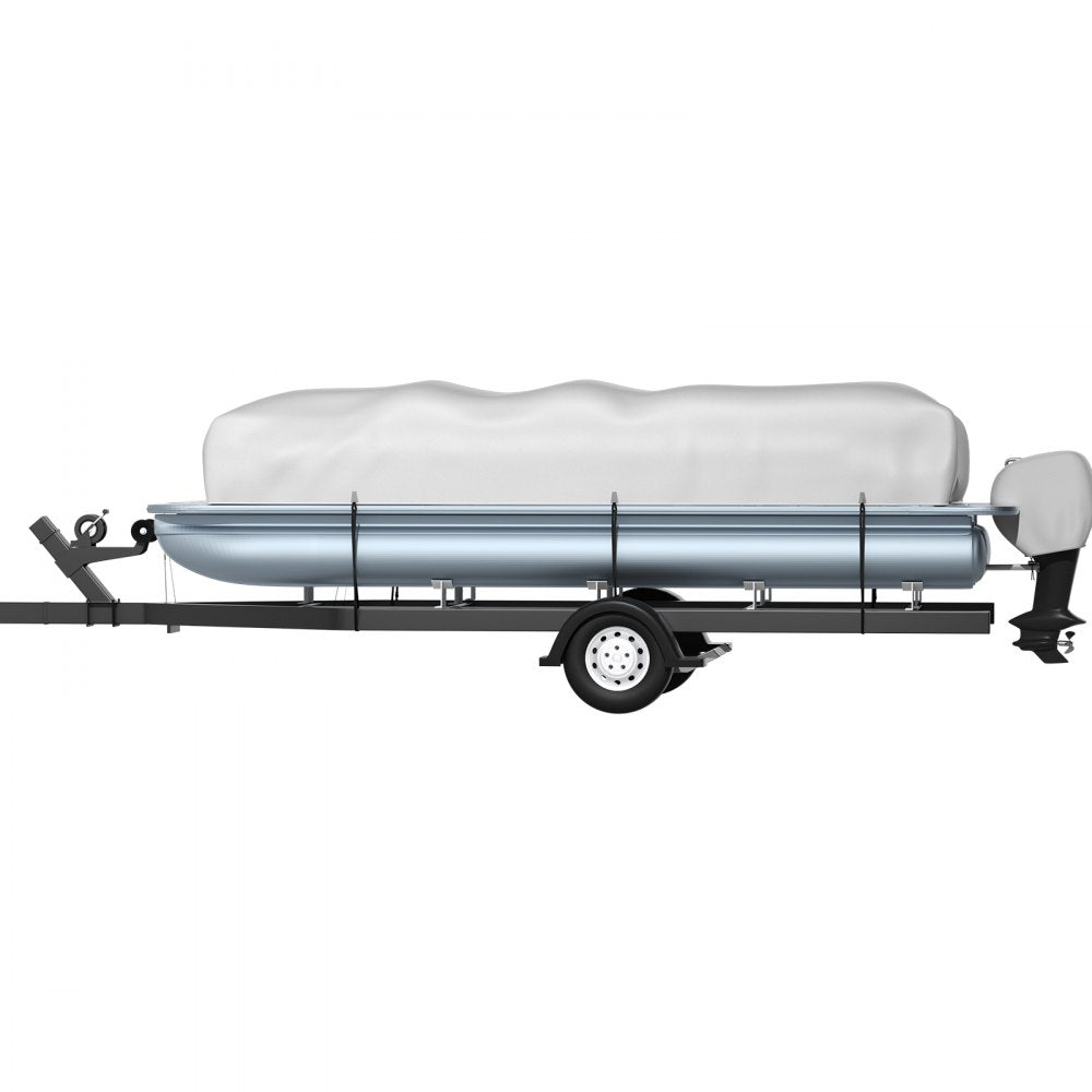 25-28 FT Pontoon Boat Cover - Durable 600D Oxford Fabric with Secure Fit