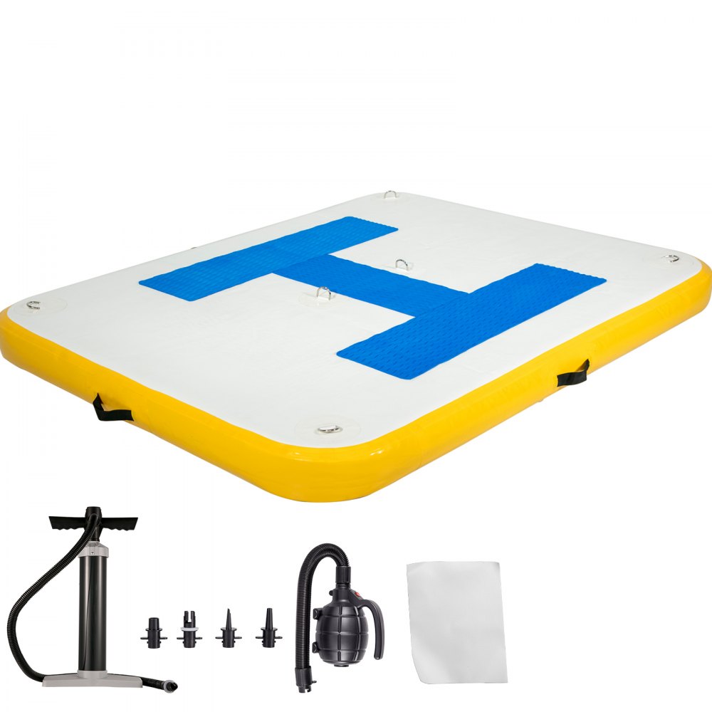 CQZP-8870 - 8x5 ft Inflatable Floating Dock with Electric Air Pump