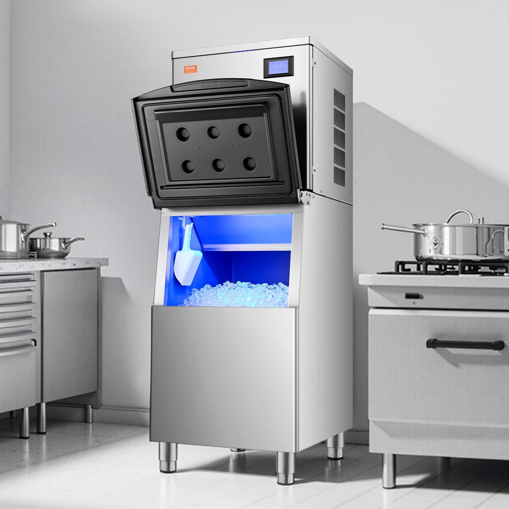 LSB250 - 250 lbs Stainless Steel Ice Storage Bin with Water Filter