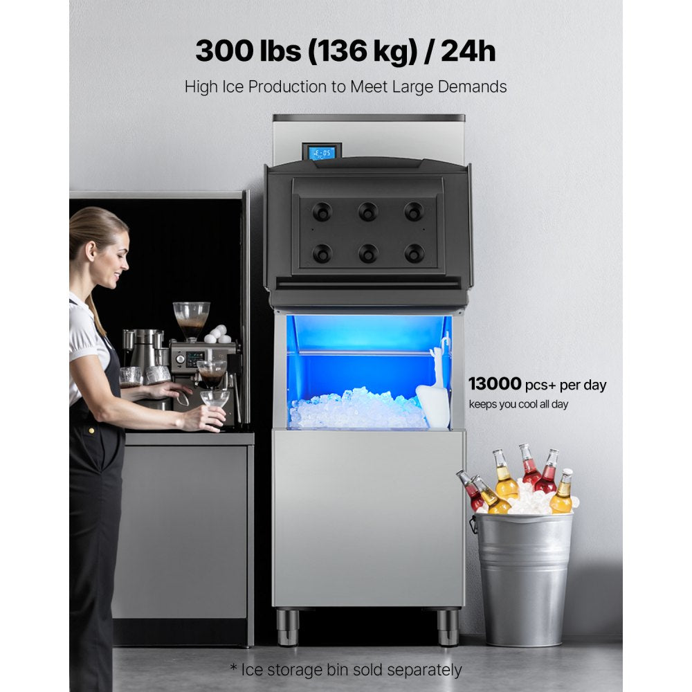 SKF-300BLS - Stainless Steel Ice Maker Machine, 300 lbs Output/Day