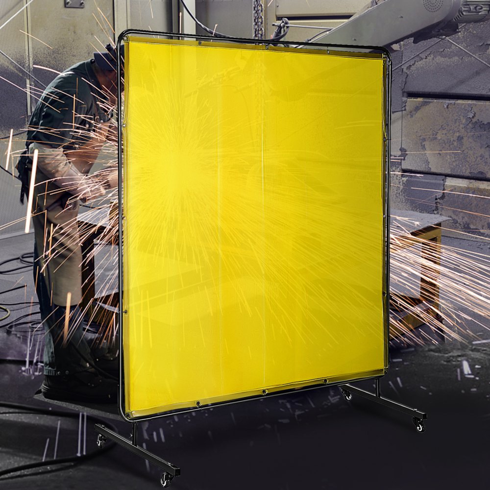 010171151053 - 6' x 6' Flame-Resistant Welding Screen with Mobile Frame