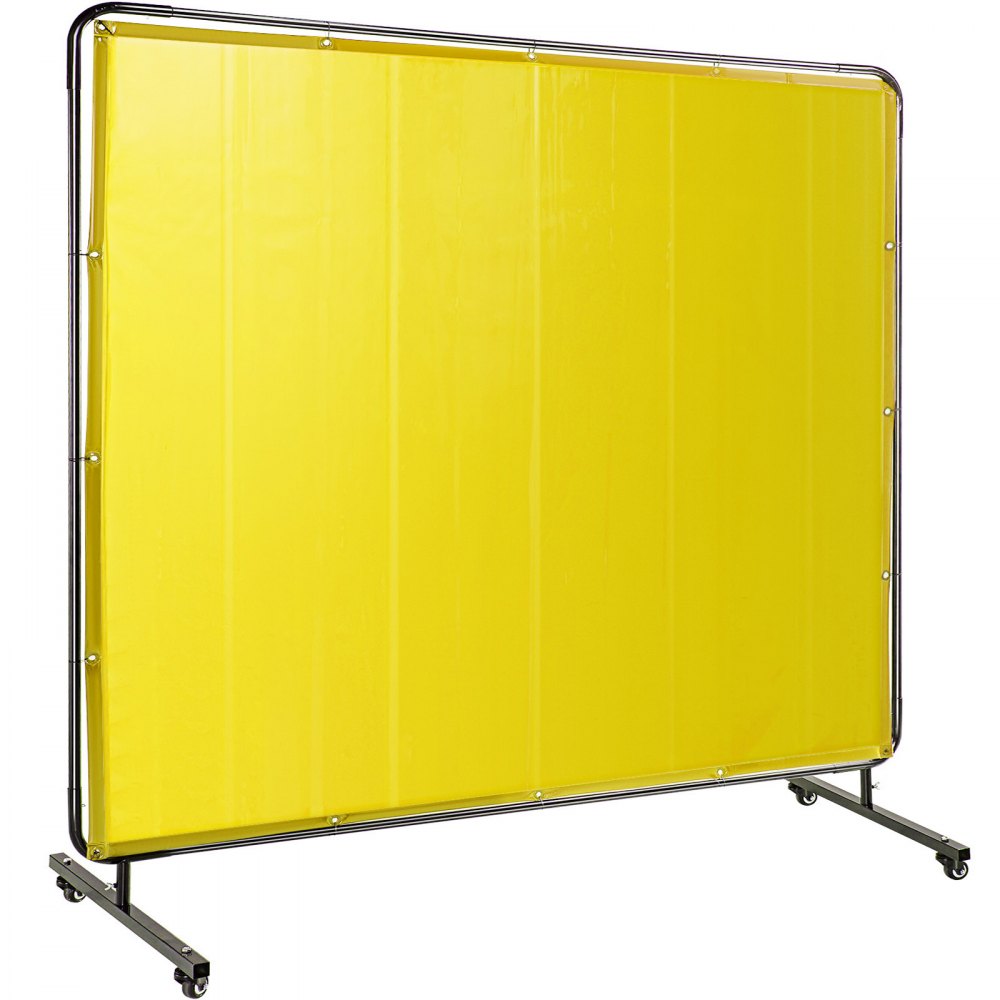 010296630769 - 6' x 8' Flame-Resistant Welding Screen with Mobile Steel Frame