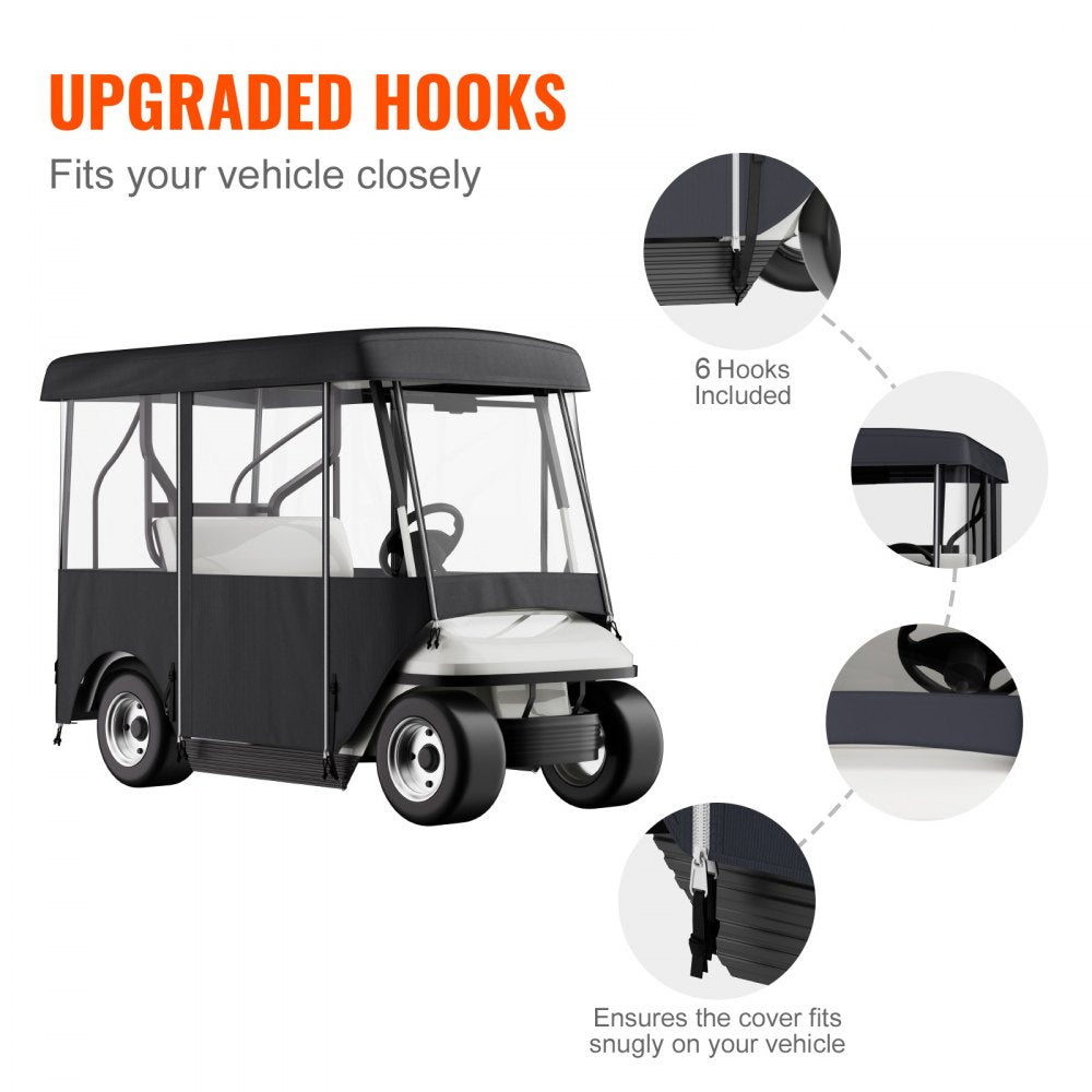 010397863296 - 4-Person Golf Cart Cover, Easy Install, Weather Protection